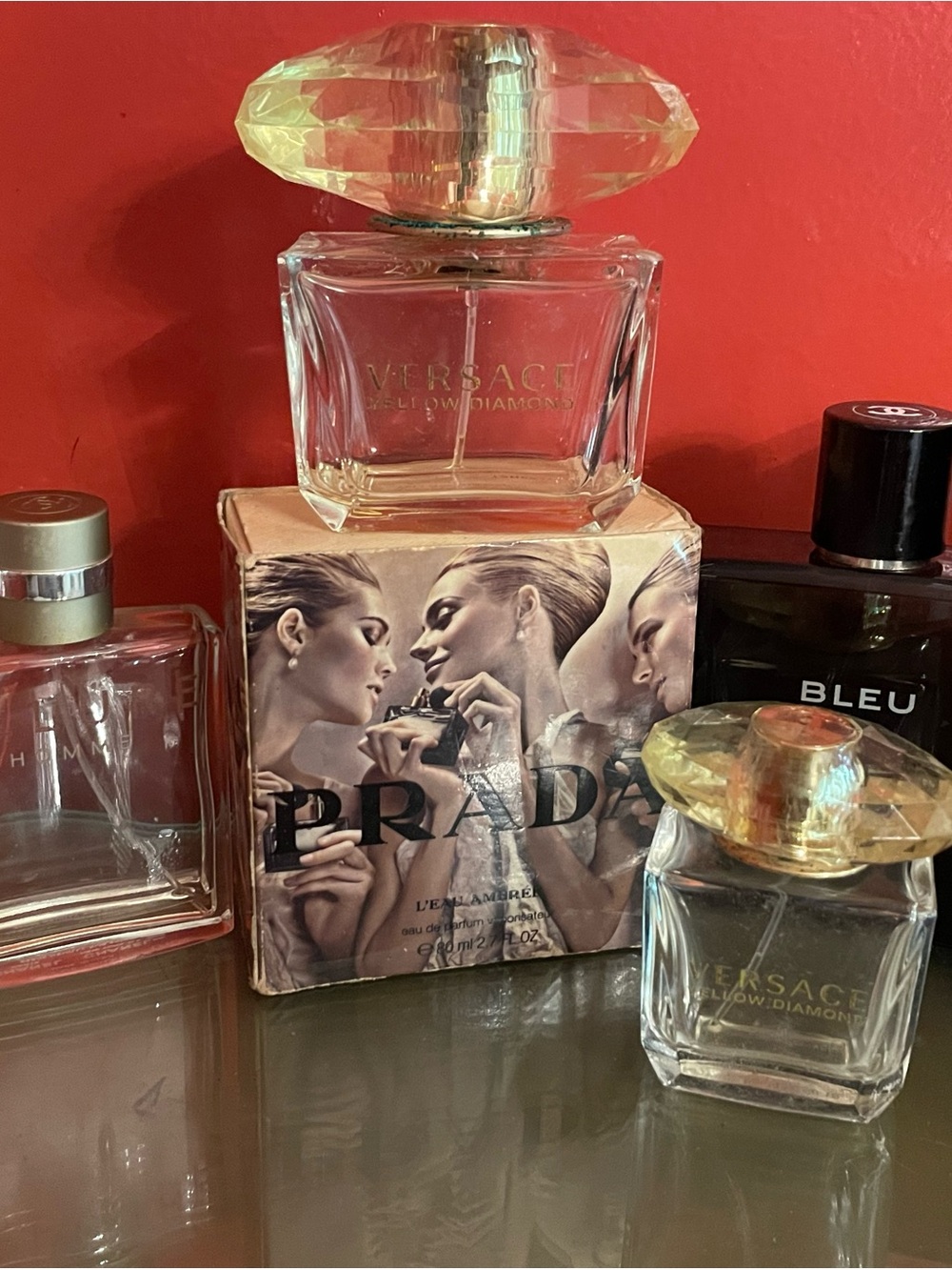 Designer Lot Of 7 Empty Perfume Bottles For Decoration